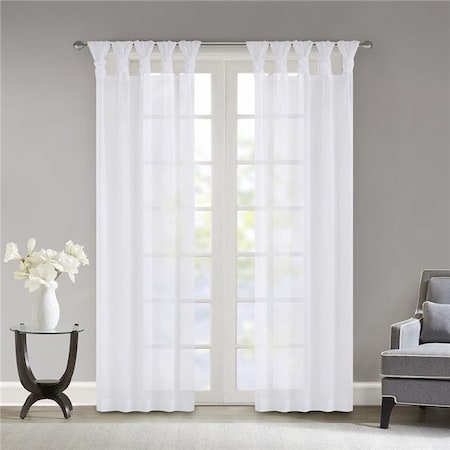 Madison Park Madison Park MP40-5467 50 x 63 in. Ceres Twisted Tab Voile Sheer Window Pair - White MP40-5467